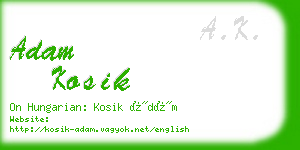 adam kosik business card